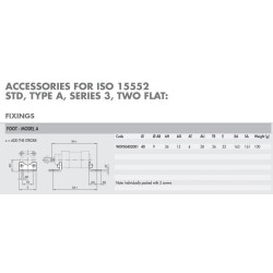 W0950402001 Foot Model A 40 Bore ISO W0950402001 Foot Model A 40 Bore ISO