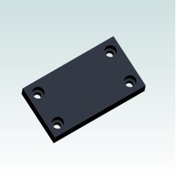 HDPE coverplate 128x72x20mm for W1580300200 HDPE coverplate 128x72x20mm for W1580300200