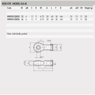 W0950120025 Rod-Eye GA-M M6x1.00 W0950120025 Rod-Eye GA-M M6x1.00
