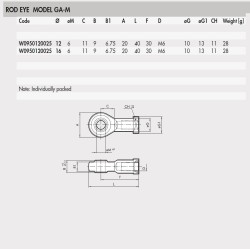 W0950120025 Rod-Eye GA-M M6x1.00 W0950120025 Rod-Eye GA-M M6x1.00