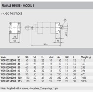 W0950402003 Female Hinge - Model B 040 W0950402003 Female Hinge - Model B 040