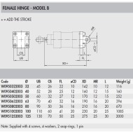 W0951002003 Female Hinge - Model B 100 W0951002003 Female Hinge - Model B 100