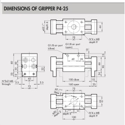 W1580250200 Gripper with 2 long-stroke jaws P4-25 stroke 2x30mm F=280N W1580250200 Gripper with 2 long-stroke jaws P4-25 stroke 2x30mm F=280N