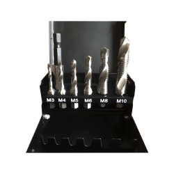 6Pcs Machine Use Metric M3 M10  Combination Combined Drill and Taps Bit Set in Metal Box 6Pcs Machine Use Metric M3 M10  Combination Combined Drill and Taps Bit Set in Metal Box