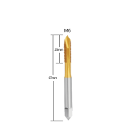 M6 High-Quality Tin-Coated Spiral Point Taps - Customized  M6 High-Quality Tin-Coated Spiral Point Taps - Customized