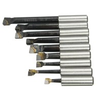 12mm Shank Carbide-Tipped Boring Bar Set - Lathe Tool Flat End Rods 9PCs  12mm Shank Carbide-Tipped Boring Bar Set - Lathe Tool Flat End Rods 9PCs