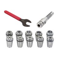 Socoje ER20 Collet Set, 3/32" to 1/2", R8 x 4" Brigeport Chuck Holder 1 set 10 Pcs  Socoje ER20 Collet Set, 3/32" to 1/2", R8 x 4" Brigeport Chuck Holder 1 set 10 Pcs