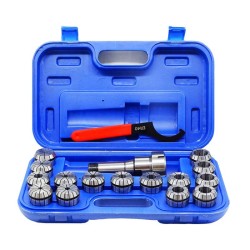 5C Shank ER40 Chuck with 15 pcs Collet Set, 1/8" - 1" by 16th 5C Shank ER40 Chuck with 15 pcs Collet Set, 1/8" - 1" by 16th