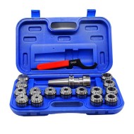 CAT40 Shank ER40 Chuck with 15 pc Collet Set, 1/8 inch - 1 inch by 16th CAT40 Shank ER40 Chuck with 15 pc Collet Set, 1/8 inch - 1 inch by 16th