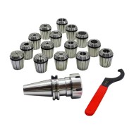 CAT40 Shank ER40 Chuck with 15 pc Collet Set, 1/8 inch - 1 inch by 16th CAT40 Shank ER40 Chuck with 15 pc Collet Set, 1/8 inch - 1 inch by 16th