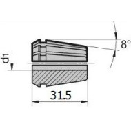 Single ER 20 Collet 5/16“ (7.94mm) Swiss Quality Single ER 20 Collet 5/16“ (7.94mm) Swiss Quality