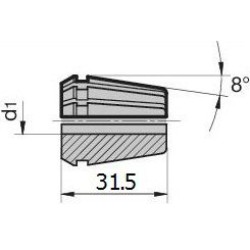 Single ER 20 Collet 7/16“ (11.11mm) Swiss Quality Single ER 20 Collet 7/16“ (11.11mm) Swiss Quality
