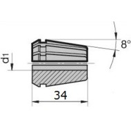 Single ER 25 Collet 3.00mm Swiss Quality Single ER 25 Collet 3.00mm Swiss Quality