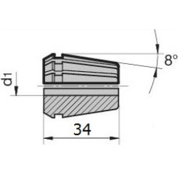 Single ER 25 Collet 3.00mm Swiss Quality Single ER 25 Collet 3.00mm Swiss Quality