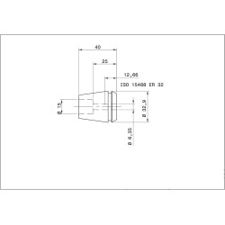 Single ER 32-UP Collet Ø 1/4“ (6.35mm) ULTRA Precision Swiss Quality Single ER 32-UP Collet Ø 1/4“ (6.35mm) ULTRA Precision Swiss Quality