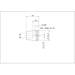 Single ER 32-UP Collet Ø 1/8“ (3.175mm) ULTRA Precision Swiss Quality Single ER 32-UP Collet Ø 1/8“ (3.175mm) ULTRA Precision Swiss Quality