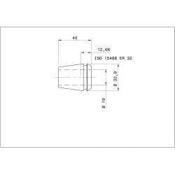 Single ER 32-UP Collet 19.00mm ULTRA Precision Swiss Quality Single ER 32-UP Collet 19.00mm ULTRA Precision Swiss Quality
