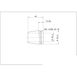 Single ER 40 Collet 1“ (25.40mm) Swiss Quality Single ER 40 Collet 1“ (25.40mm) Swiss Quality