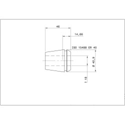 Single ER 40 Collet 18.00mm Swiss Quality Single ER 40 Collet 18.00mm Swiss Quality