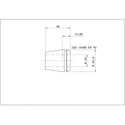Single ER 40 Collet 22.00mm Swiss Quality Single ER 40 Collet 22.00mm Swiss Quality