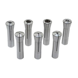R8 7PCS Round Collet Set, 1/8-3/4 by 8ths Plus 3/16 R8 7PCS Round Collet Set, 1/8-3/4 by 8ths Plus 3/16