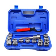 R8 Shank ER40 Chuck with 15 pc Collet Set, 1/8 inch - 1 inch by 16th R8 Shank ER40 Chuck with 15 pc Collet Set, 1/8 inch - 1 inch by 16th