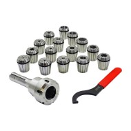 R8 Shank ER40 Chuck with 15 pc Collet Set, 1/8 inch - 1 inch by 16th R8 Shank ER40 Chuck with 15 pc Collet Set, 1/8 inch - 1 inch by 16th