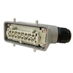 Industrial rectangular multi pins heavy duty connector hdc-he-4/6/10/16/20/24/32/48 core 16A waterproof aviation plug Industrial rectangular multi pins heavy duty connector hdc-he-4/6/10/16/20/24/32/48 core 16A waterproof aviation plug