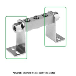Pneumatic Manifold 1/8‘‘ Bracket set H=30 Pneumatic Manifold 1/8‘‘ Bracket set H=30