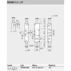 7010021200 BIstable valve 5/2 1/8‘‘ 7010021200 BIstable valve 5/2 1/8‘‘