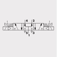 7020022300 Mono-stable valve 5/3 1/4inch (Pressure Center) 7020022300 Mono-stable valve 5/3 1/4inch (Pressure Center)