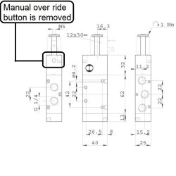 8829187 RFTOM 218 Monostable valve 5/2 1/4inch without manual over ride 8829187 RFTOM 218 Monostable valve 5/2 1/4inch without manual over ride