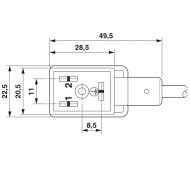 Actuator cable - SAC-3P- 1,5-PUR/BI-1L-R-ES - 1401340 Actuator cable - SAC-3P- 1,5-PUR/BI-1L-R-ES - 1401340