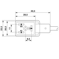 Actuator cable - SAC-3P- 3,0-PUR/BI-1L-R-ES - 1401350 Actuator cable - SAC-3P- 3,0-PUR/BI-1L-R-ES - 1401350