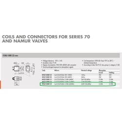 W0215000131 Coil 22 230VAC 50/60hz 3.5VA W0215000131 Coil 22 230VAC 50/60hz 3.5VA