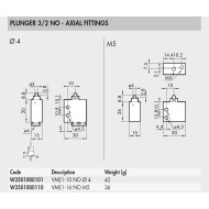 W3501000101 VME1-10 3/2 NO Axial fittings Ø 4 W3501000101 VME1-10 3/2 NO Axial fittings Ø 4