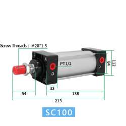supply SC100 series aluminum  pneumatic cylinder double action piston  air cylinder supply SC100 series aluminum  pneumatic cylinder double action piston  air cylinder
