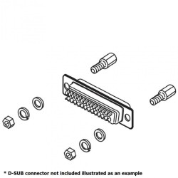 D-SUB Mount Screw Set (2 pieces +nuts )