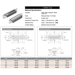 D-SUB (solder cups) 9Pole MALE D-SUB (solder cups) 9Pole MALE