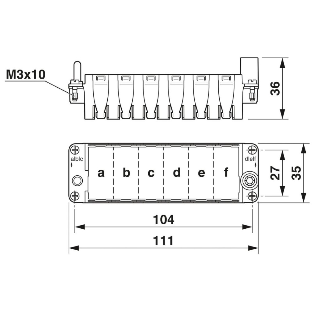 Module carrier frame - HC-M-B24-MFH-B - Panel Side - 1182094