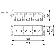 Module carrier frame - HC-M-B24-MFH-H - Cable Side - 1182095 Module carrier frame - HC-M-B24-MFH-H - Cable Side - 1182095