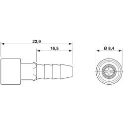 Pneumatic contact - HC-M-PN3-4,00-BU-V - 1663569