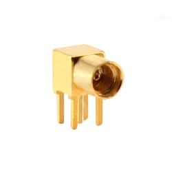 MMCX Female Right Angle RF Coaxial Connector PCB Mount MMCX Female Right Angle RF Coaxial Connector PCB Mount