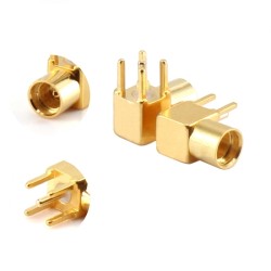 MMCX Female Right Angle RF Coaxial Connector PCB Mount MMCX Female Right Angle RF Coaxial Connector PCB Mount