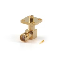 SMA Female Right Angle RF Coaxial Connector Flange Mount SMA Female Right Angle RF Coaxial Connector Flange Mount