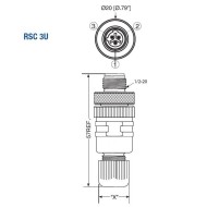 M12 3-Pole Straight Male Connector (RSC 3U/7) M12 3-Pole Straight Male Connector (RSC 3U/7)