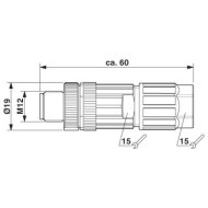 M12 4-pole Straight Male Connector (1424657) M12 4-pole Straight Male Connector (1424657)