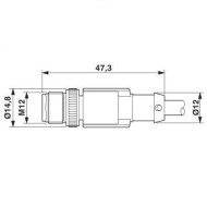 M12 8 Pole Cable L=15000mm MALE-FEMALE Straight Shielded M12 8 Pole Cable L=15000mm MALE-FEMALE Straight Shielded