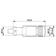 M12 8 Pole Cable L=3000mm FEMALE Shielded with Openend M12 8 Pole Cable L=3000mm FEMALE Shielded with Openend