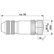 M12 8 Pole FEMALE Shielded (Screw Terminals) M12 8 Pole FEMALE Shielded (Screw Terminals)